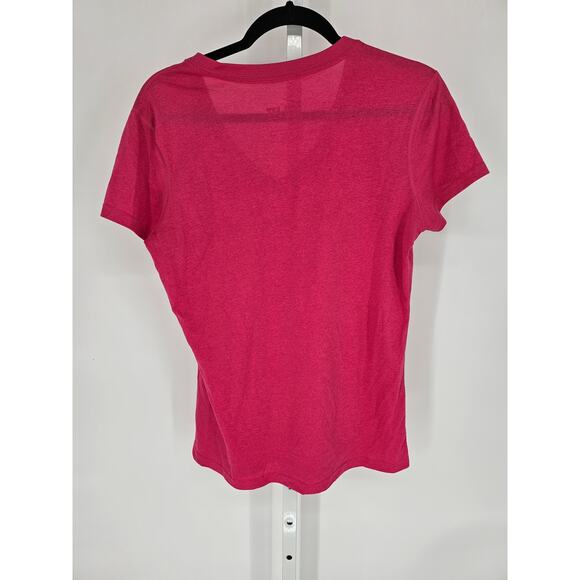 Nike Live Strong Women's Pink V-neck Short Sleeve Athletic Dri-Fit Top Size M - Picture 4 of 4